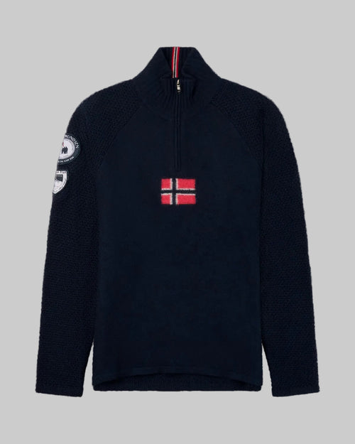 AMUNDSEN BOILED SKI SWEATER MENS W/FLAG