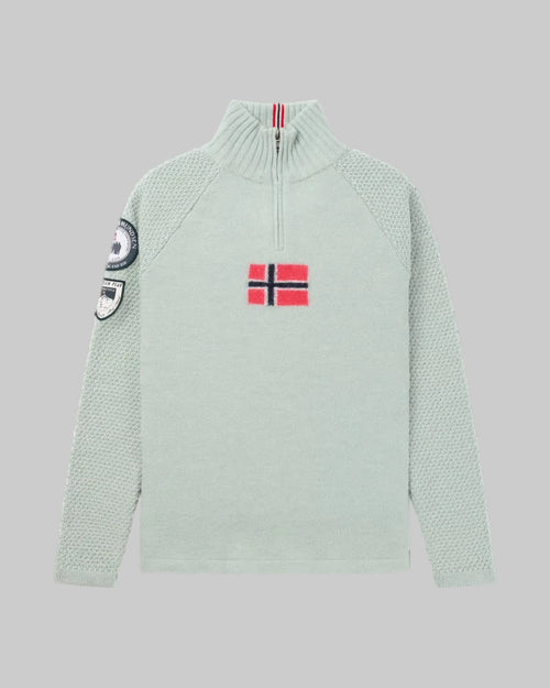AMUNDSEN BOLIED SKI SWEATER WOMENS W/FLAG