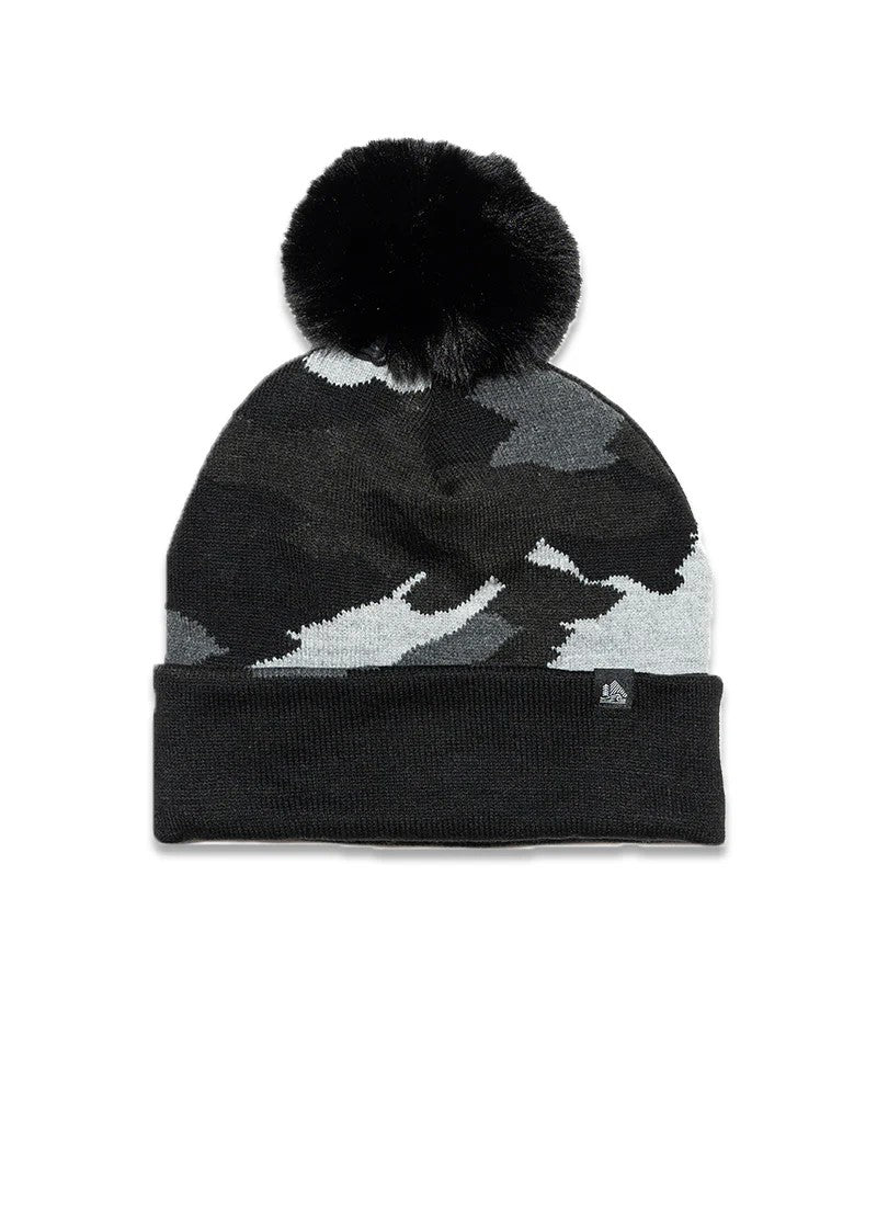 CAMO CUFFED W/FUR POM