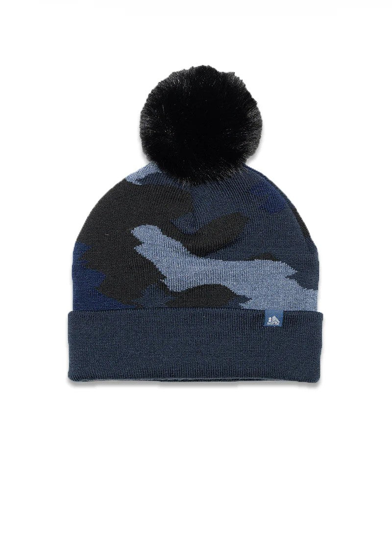 CAMO CUFFED W/FUR POM