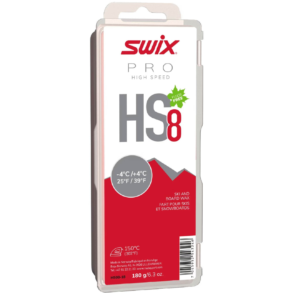 SWIX HS8 Red -4°C/+4°C, 180g